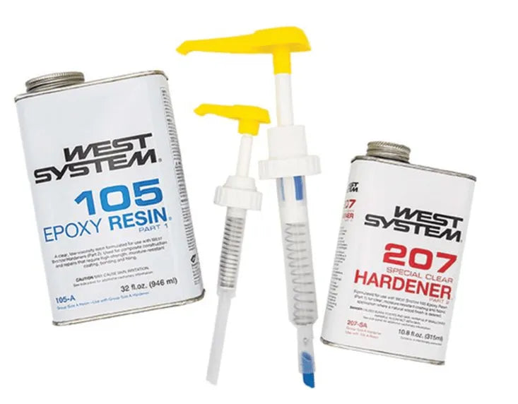 Suncoast Marine and Auto offers WEST SYSTEM 105-A Epoxy Resin Bundle, 3 Items (BUNDLE-207SA)