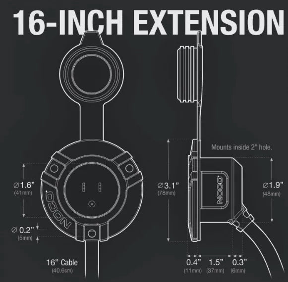 Suncoast Marine and Auto offers NOCO 15 Amp AC Waterproof Port Plug with 125V Power Inlet Socket GCP1