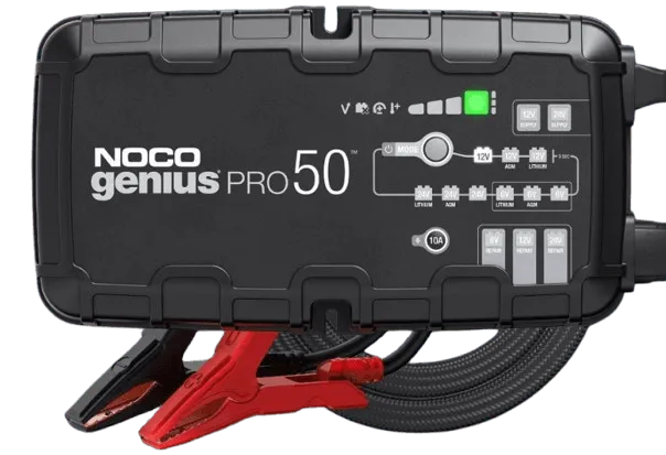Suncoast Marine Supply offers NOCO GENIUSPRO50 Smart Car Battery Charger/Portable Car Charger
