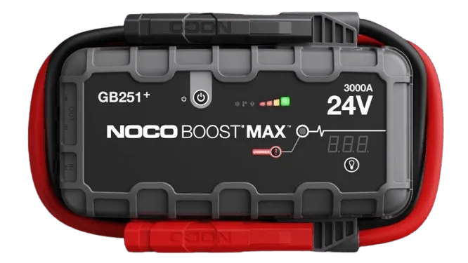 Suncoast Marine and Auto offers NOCO Boost Max 3000 Amp 24V UltraSafe Portable Lithium Jump Starter Kit GB251+