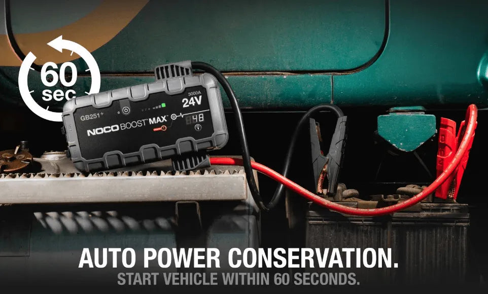 Suncoast Marine and Auto offers NOCO Boost Max 3000 Amp 24V UltraSafe Portable Lithium Jump Starter Kit GB251+