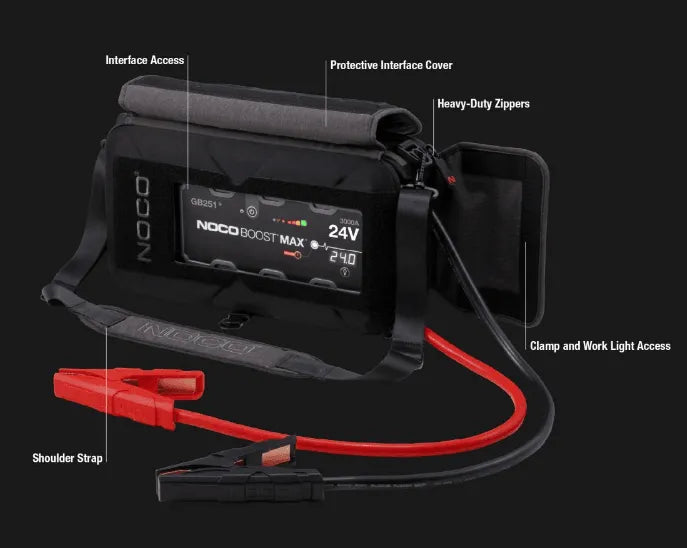 Suncoast Marine and Auto offers NOCO Boost Max 3000 Amp 24V UltraSafe Portable Lithium Jump Starter Kit GB251+