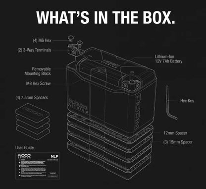 Suncoast Marine and Auto offers NOCO Lithium 12V Lithium Powersport Battery Group 20 battery 7Ah and 600-amps NLP20
