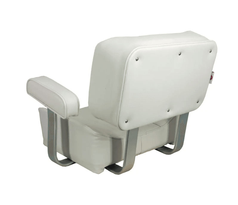 Suncoast Marine and Auto offers SPRINGFIELD Deluxe Captain’s Seat White (1040002) Chair with Armrests, White/Silver (Model # 14232581)
