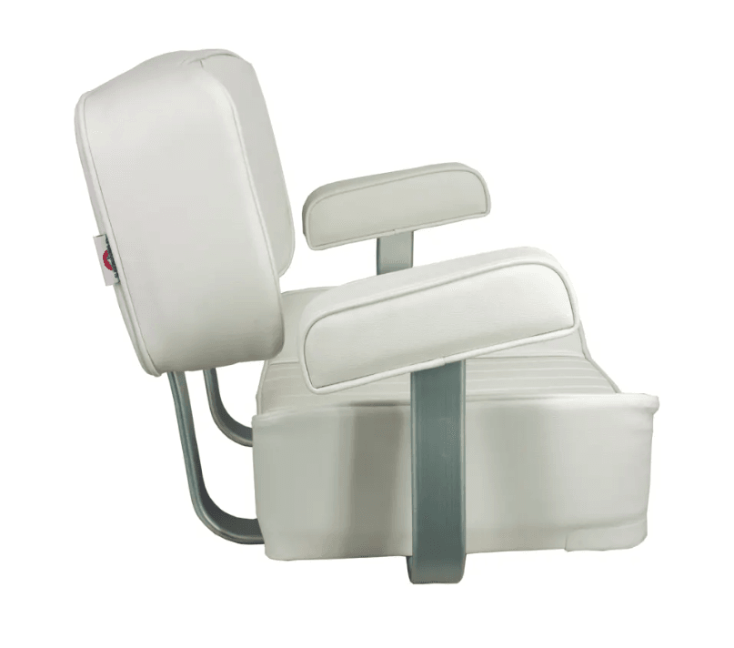 Suncoast Marine and Auto offers SPRINGFIELD Deluxe Captain’s Seat White (1040002) Chair with Armrests, White/Silver (Model # 14232581)