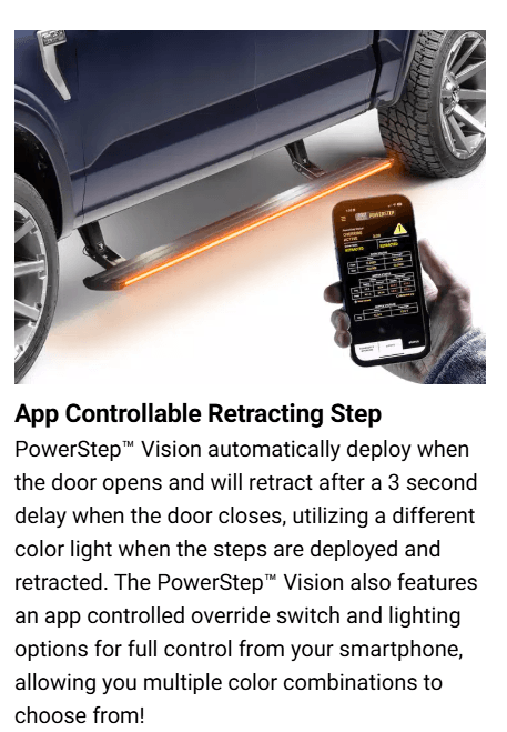 Suncoast Marine and Auto offers AMP Research Powerstep Vision 22 for Toyota Tundra 2022-24 with Mount Kit (96338-01A)