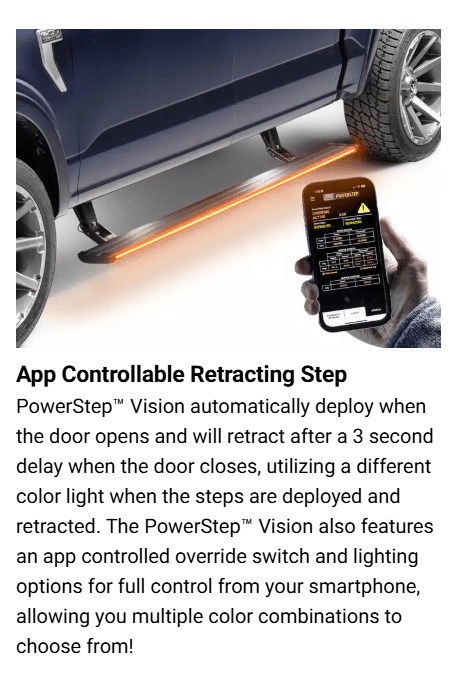 Suncoast Marine and Auto offers AMP Research Powerstep Vision 22 for Ford F250 with Mount Kit (96242-01A)