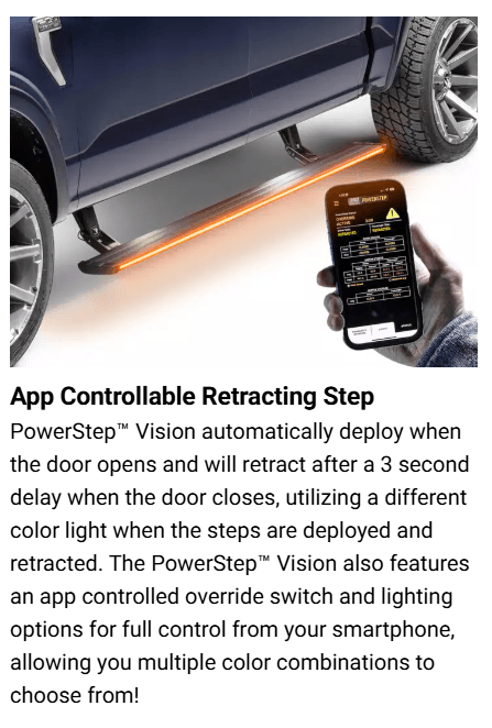 Suncoast Marine and Auto offers AMP Research Powerstep Vision 21 for Ford F150 with Mount Kit (96152-01A)