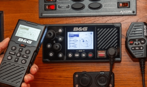 Suncoast Marine and Auto offers BG V60-B VHF Radio and GPS-500 GPS Antenna