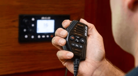 Suncoast Marine and Auto offers BG V60-B VHF Radio and GPS-500 GPS Antenna