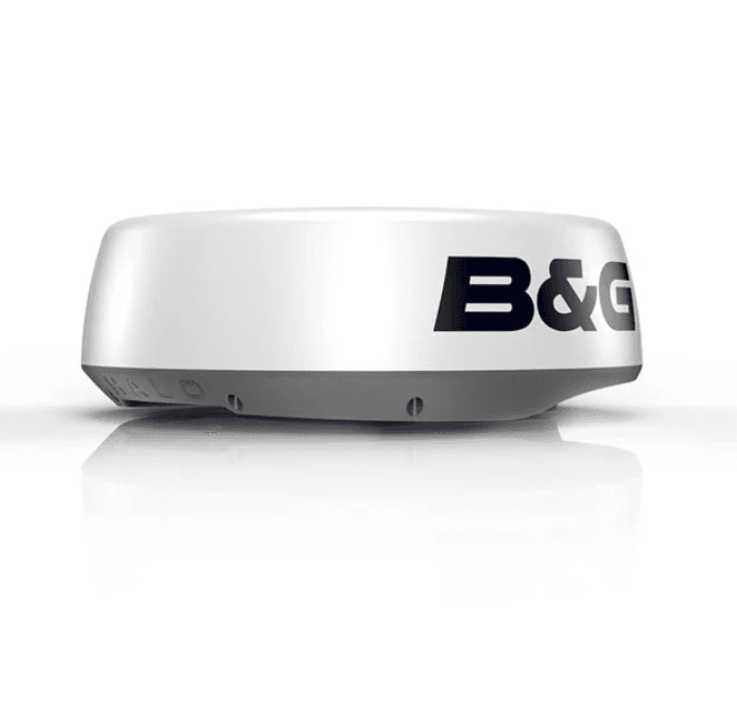 Suncoast Marine and Auto offers B&G HALO24 Radar Dome w/Doppler Technology - 20m Cable [000-14538-001] The B&G HALO24 radar has 60 RPM at short range, 48nm range, VelocityTrack™ Doppler, dual range, and 60 RPM at 2nm for collision avoidance.