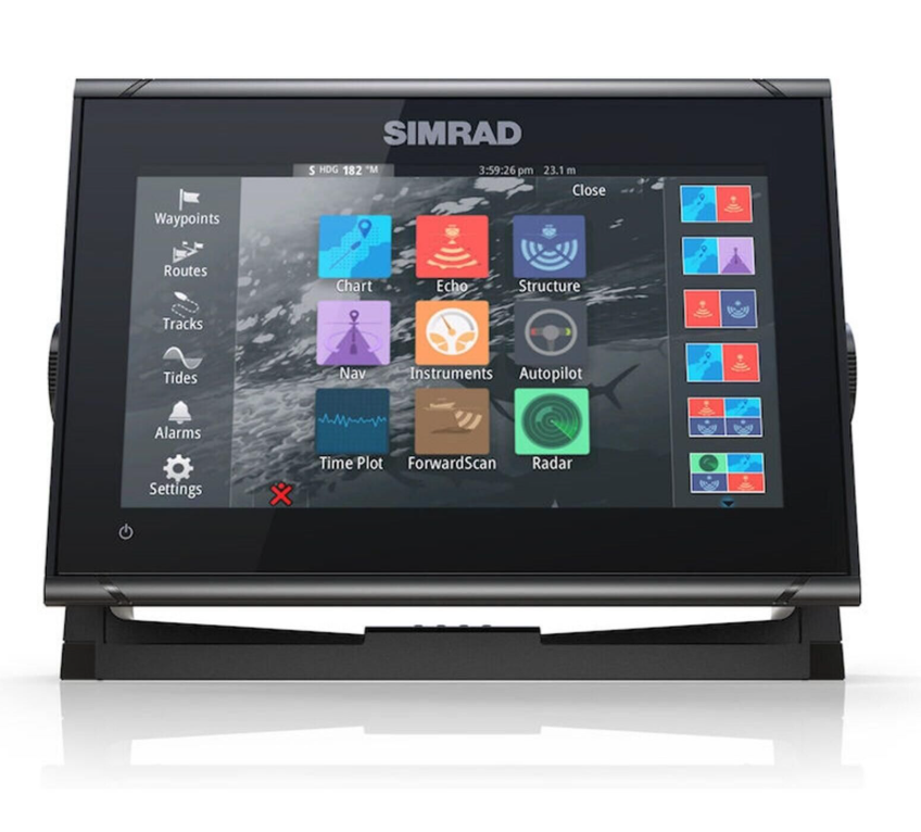 Suncoast Marine and Auto offers Simrad GO9 XSE Chartplotter/Fishfinder w/MED/HI Downscan Transom Mount Transducer C-MAP Discover Chart [000-13211-002]