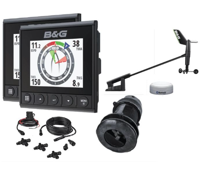 Suncoast Marine and Auto offers BG Triton2 Speed, Depth Wireless Wind System Pack - 2 Triton2 4.1" Color Display, DST810 Transducer, WS320 Wireless Wind Sensor NMEA2000 Starter Kit [000-14957-002]
