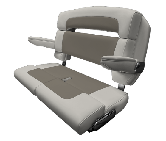 Suncoast Marine and Auto offers TACO MARINE 40" Custom Capri Helm Bench, Double Bolster, Capriccio White