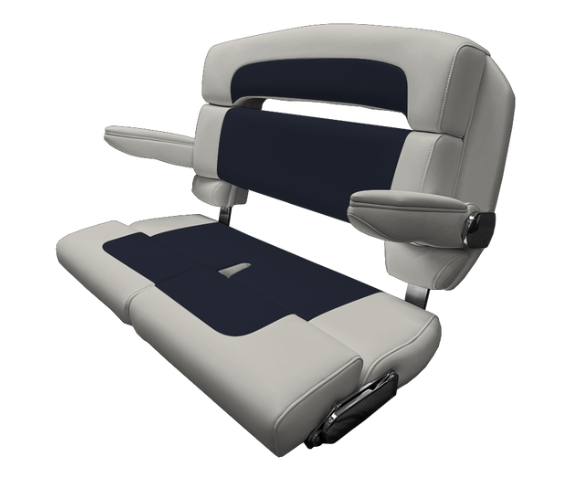 Suncoast Marine and Auto offers TACO MARINE 40" Custom Capri Helm Bench, Double Bolster, Capriccio White