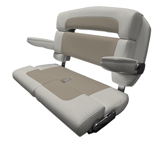 Suncoast Marine and Auto offers TACO MARINE 40" Custom Capri Helm Bench, Double Bolster, Capriccio White