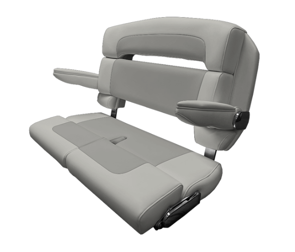 Suncoast Marine and Auto offers TACO MARINE 40" Custom Capri Helm Bench, Double Bolster, Capriccio Salt