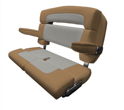 Suncoast Marine and Auto offers TACO MARINE 40" Custom Capri Helm Bench, Double Bolster, Capriccio Toast