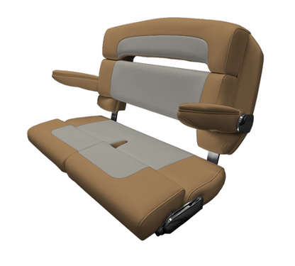 Suncoast Marine and Auto offers TACO MARINE 40" Custom Capri Helm Bench, Double Bolster, Capriccio Toast