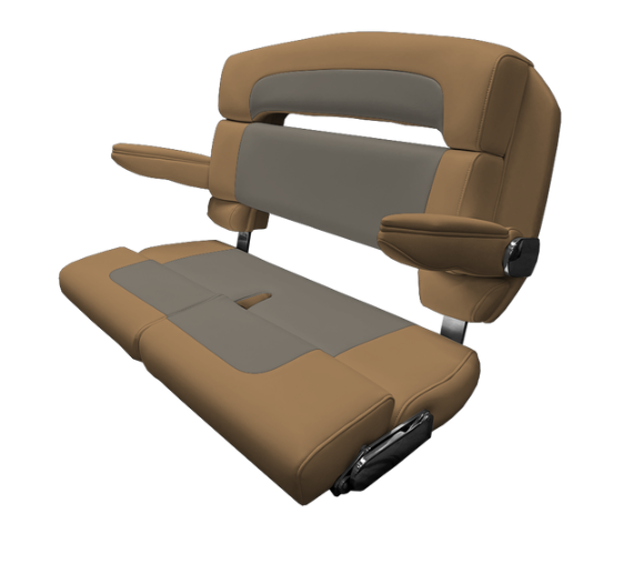 Suncoast Marine and Auto offers TACO MARINE 40" Custom Capri Helm Bench, Double Bolster, Capriccio Toast