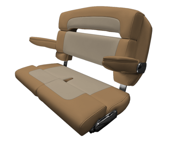 Suncoast Marine and Auto offers TACO MARINE 40" Custom Capri Helm Bench, Double Bolster, Capriccio Toast