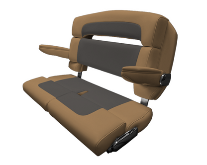 Suncoast Marine and Auto offers TACO MARINE 40" Custom Capri Helm Bench, Double Bolster, Capriccio Toast