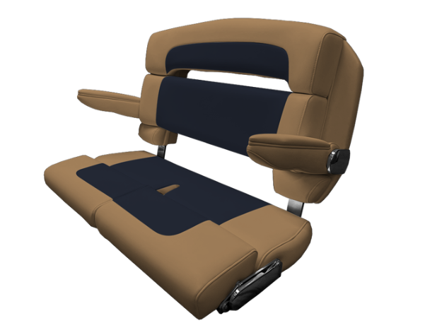 Suncoast Marine and Auto offers TACO MARINE 40" Custom Capri Helm Bench, Double Bolster, Capriccio Toast