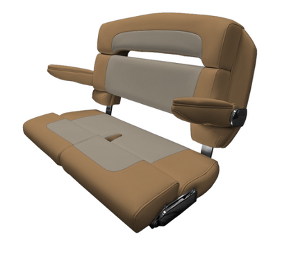 Suncoast Marine and Auto offers TACO MARINE 40" Custom Capri Helm Bench, Double Bolster, Capriccio Toast