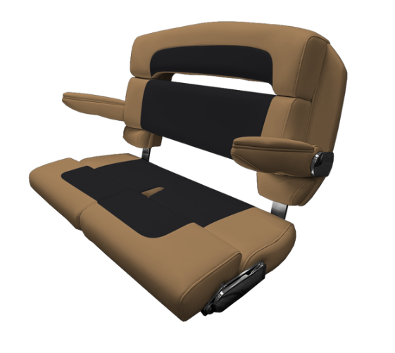 Suncoast Marine and Auto offers TACO MARINE 40" Custom Capri Helm Bench, Double Bolster, Capriccio Toast