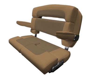 Suncoast Marine and Auto offers TACO MARINE 40" Custom Capri Helm Bench, Double Bolster, Capriccio Toast