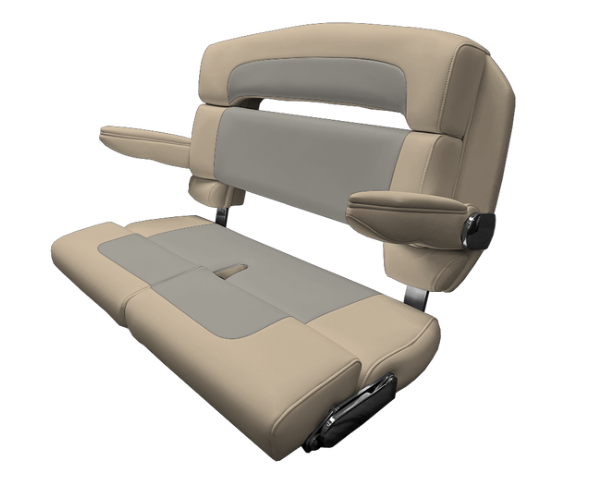 Suncoast Marine and Auto offers TACO MARINE 40" Custom Capri Helm Bench, Double Bolster, Capriccio Vellum