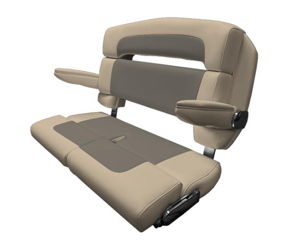 Suncoast Marine and Auto offers TACO MARINE 40" Custom Capri Helm Bench, Double Bolster, Capriccio Vellum