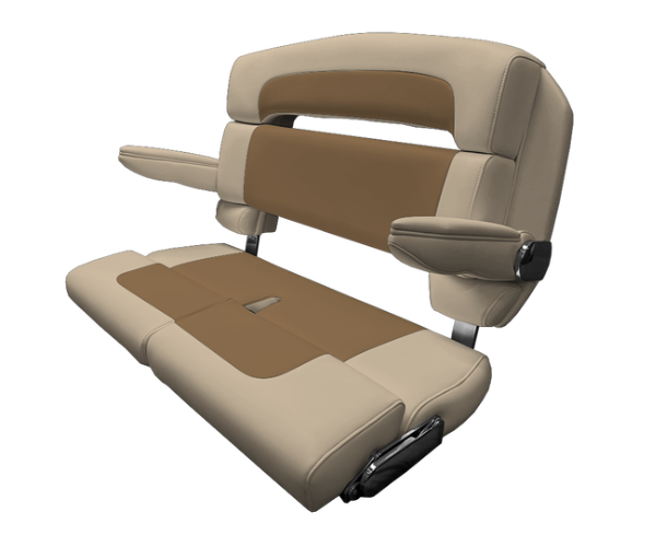 Suncoast Marine and Auto offers TACO MARINE 40" Custom Capri Helm Bench, Double Bolster, Capriccio Vellum