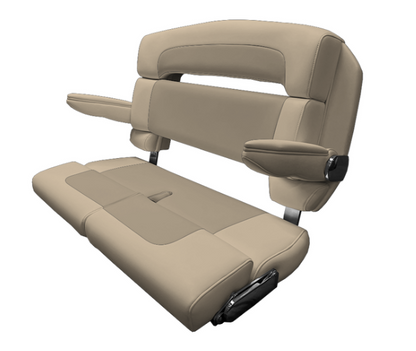 Suncoast Marine and Auto offers TACO MARINE 40" Custom Capri Helm Bench, Double Bolster, Capriccio Vellum