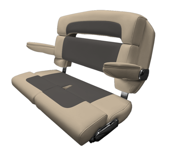 Suncoast Marine and Auto offers TACO MARINE 40" Custom Capri Helm Bench, Double Bolster, Capriccio Vellum
