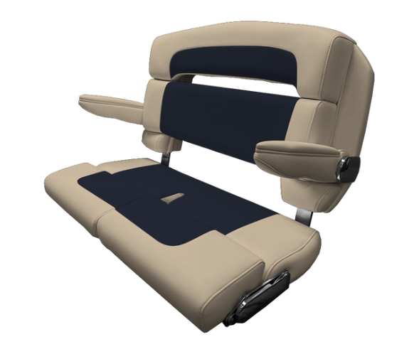 Suncoast Marine and Auto offers TACO MARINE 40" Custom Capri Helm Bench, Double Bolster, Capriccio Vellum