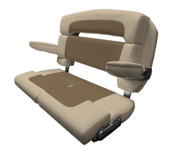 Suncoast Marine and Auto offers TACO MARINE 40" Custom Capri Helm Bench, Double Bolster, Capriccio Vellum