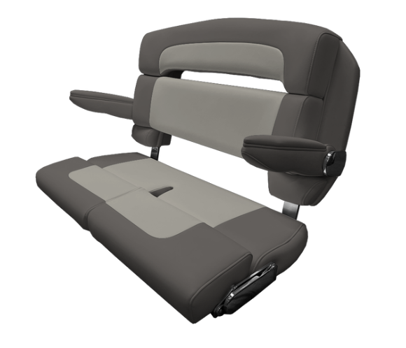 Suncoast Marine and Auto offers TACO MARINE 40" Custom Capri Helm Bench, Double Bolster, Capriccio Grey