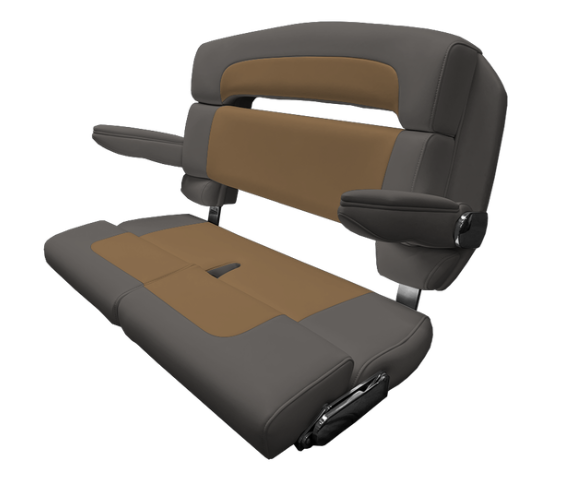 Suncoast Marine and Auto offers TACO MARINE 40" Custom Capri Helm Bench, Double Bolster, Capriccio Grey