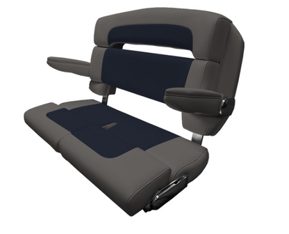 Suncoast Marine and Auto offers TACO MARINE 40" Custom Capri Helm Bench, Double Bolster, Capriccio Grey