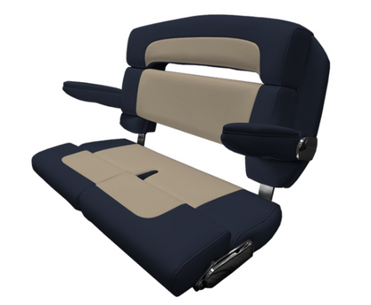Suncoast Marine and Auto offers TACO MARINE 40" Custom Capri Helm Bench, Double Bolster, Capriccio Navy