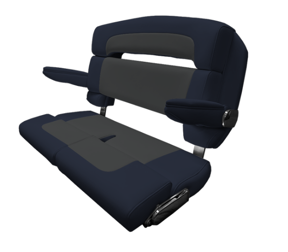 Suncoast Marine and Auto offers TACO MARINE 40" Custom Capri Helm Bench, Double Bolster, Capriccio Navy