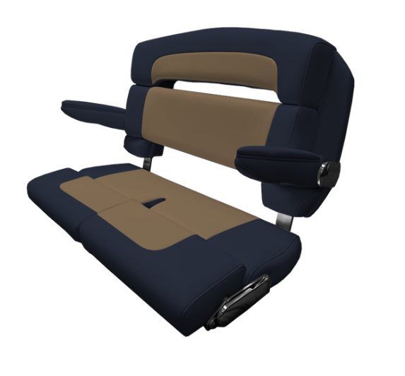 Suncoast Marine and Auto offers TACO MARINE 40" Custom Capri Helm Bench, Double Bolster, Capriccio Navy