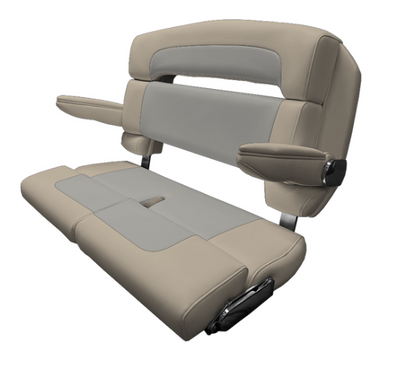Suncoast Marine and Auto offers TACO MARINE 40" Custom Capri Helm Bench, Double Bolster, Capriccio Flax