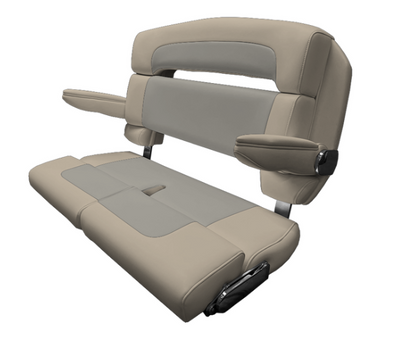 Suncoast Marine and Auto offers TACO MARINE 40" Custom Capri Helm Bench, Double Bolster, Capriccio Flax