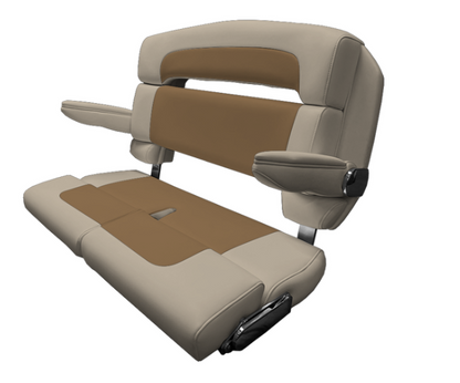 Suncoast Marine and Auto offers TACO MARINE 40" Custom Capri Helm Bench, Double Bolster, Capriccio Flax