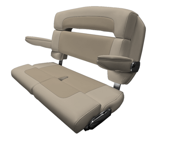 Suncoast Marine and Auto offers TACO MARINE 40" Custom Capri Helm Bench, Double Bolster, Capriccio Flax