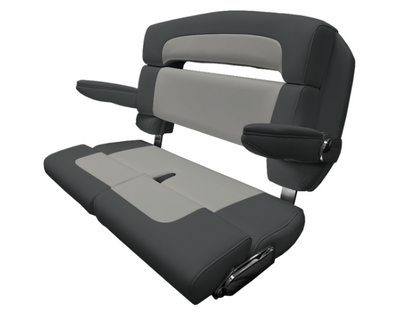 Suncoast Marine and Auto offers TACO MARINE 40" Custom Capri Helm Bench, Double Bolster, Capriccio Charcoal