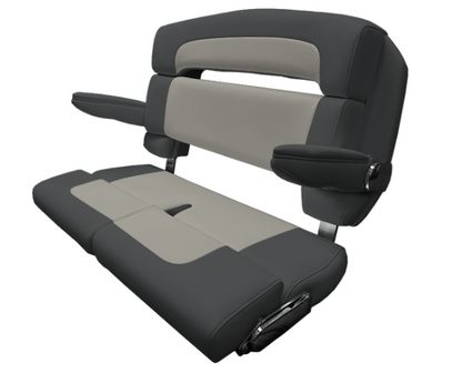 Suncoast Marine and Auto offers TACO MARINE 40" Custom Capri Helm Bench, Double Bolster, Capriccio Charcoal