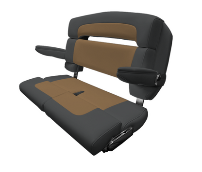 Suncoast Marine and Auto offers TACO MARINE 40" Custom Capri Helm Bench, Double Bolster, Capriccio Charcoal